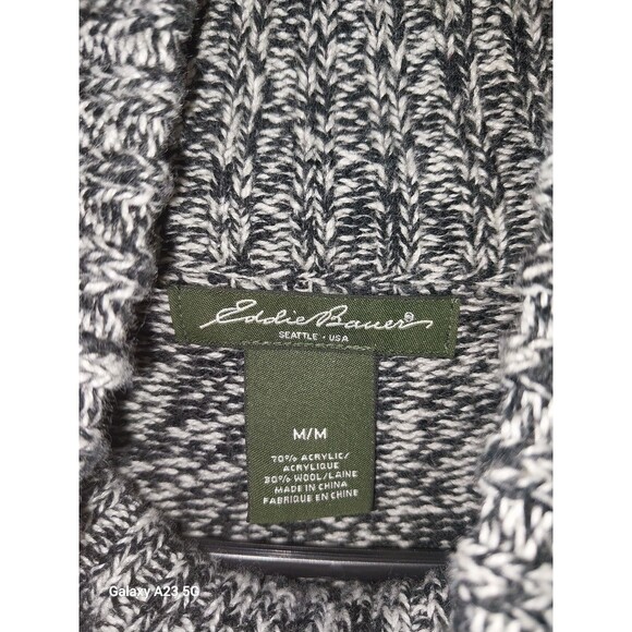 Eddie Bauer Women's Medium Quarter Zip Sweater Wool Blend - Picture 4 of 6